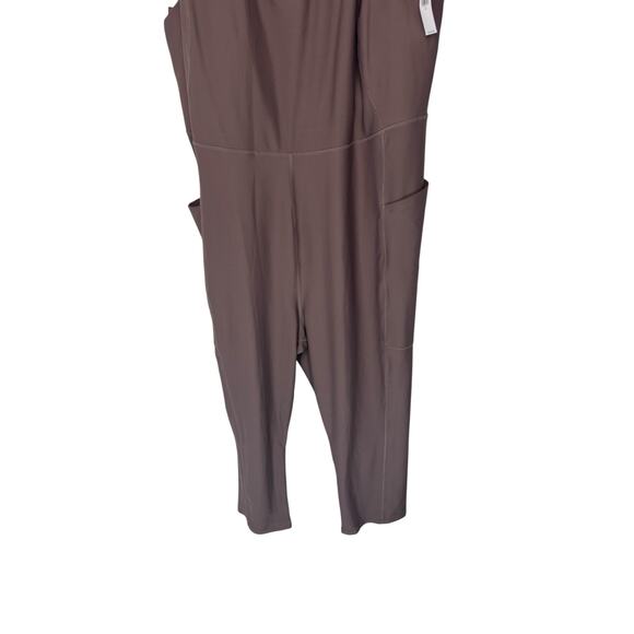 Old Navy Active Brown Built in Bra Athletic Athleisure PowerSoft Jumpsuit 3X - Picture 4 of 12